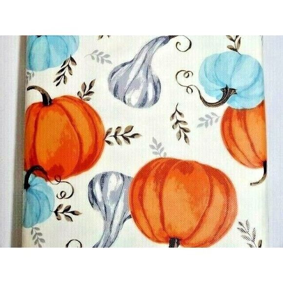 Pumpkins and Gourds Vinyl Tablecloth PVC-Free Fall Dining Table 52 X 70-inch NEW - Picture 2 of 2